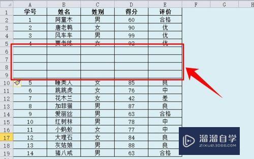 Excel怎么插入行/列