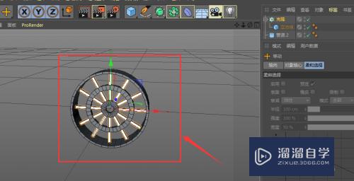 C4D制作滚筒轮模型效果