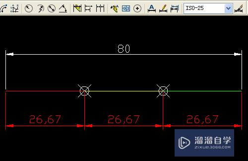 CAD怎么平均分80mm的直线为三段(cad线平均分3段)