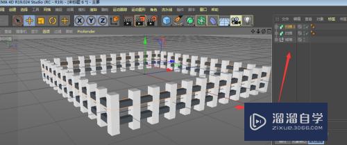 C4D制作栅栏围墙模型效果