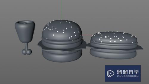 C4D如何制作汉堡鸡腿模型(c4d汉堡教程)
