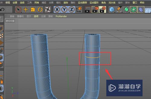 C4D制作圆柱外侧的圆形紧箍