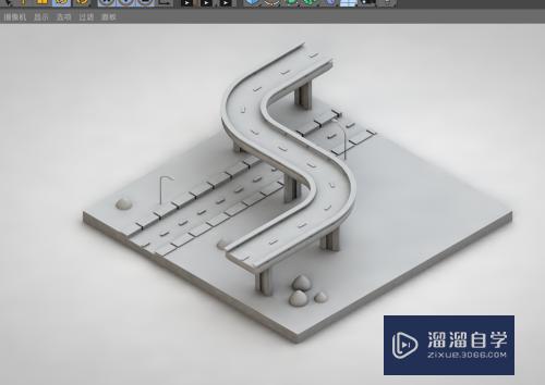 C4D如何建立公路桥梁模型(c4d怎么做桥)