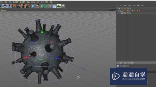 C4D如何建立病毒模型(c4d怎么做病毒)