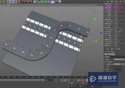 C4D快速建立公路桥梁模型