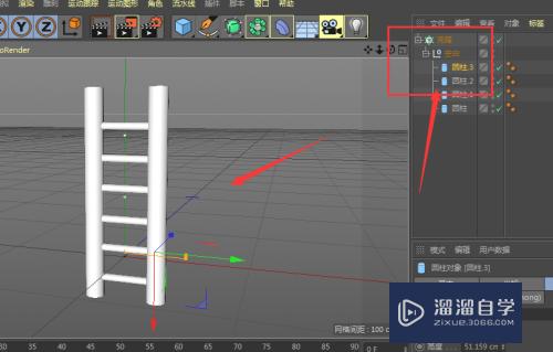 C4D如何制作直梯模型(c4d怎么做简单直楼梯)