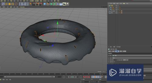 C4D怎样建立甜甜圈模型(c4d甜甜圈怎么做)