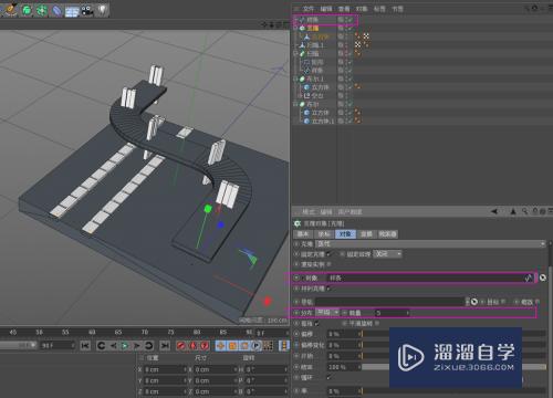 C4D快速建立公路桥梁模型