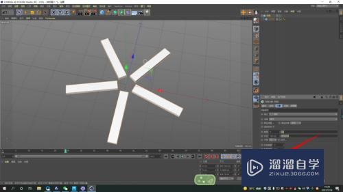 C4D怎样做出五片扇叶旋转动画(c4d怎么做扇叶)