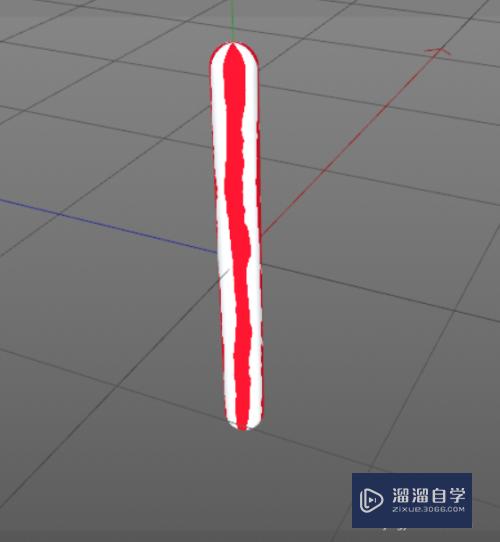 C4D如何制作一个拐杖糖(c4d怎么做拐杖糖模型)