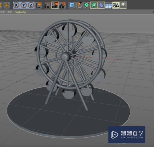 C4D如何制作摩天轮模型(c4d如何做摩天轮)