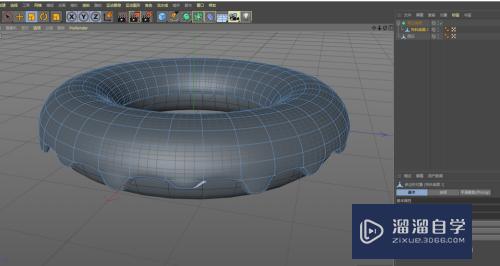 C4D怎样建立甜甜圈模型(c4d甜甜圈怎么做)