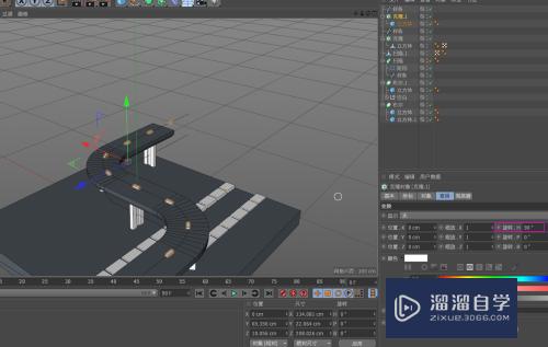 C4D快速建立公路桥梁模型