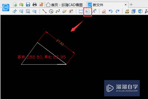 CAD看图怎么测量三角形测量面积和边长(cad看图怎么测量三角形测量面积和边长的方法)