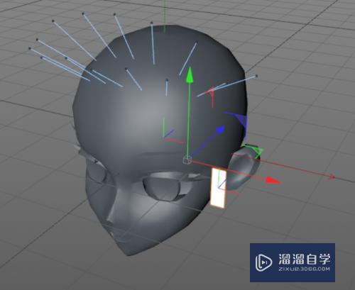 C4D怎么用毛发工具制作简单的刘海(c4d如何做毛发)