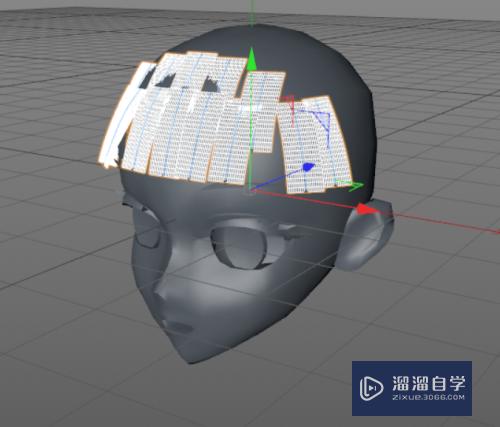 C4D怎么用毛发工具制作简单的刘海(c4d如何做毛发)