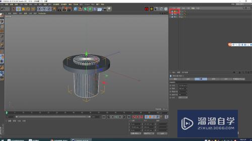 C4D如何用圆柱制作卡通桌子(c4d圆柱怎么做)