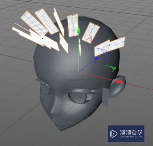 C4D怎么用毛发工具制作简单的刘海(c4d如何做毛发)