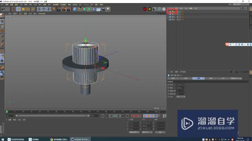 C4D如何用圆柱制作卡通桌子(c4d圆柱怎么做)