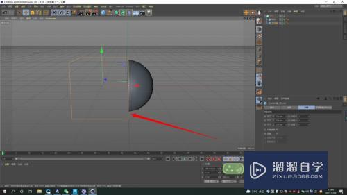 C4D如何使用布尔制作半球形模型？