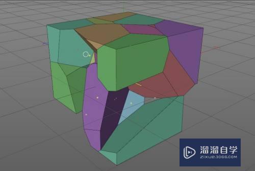 C4D如何隐藏部分破碎的模型？