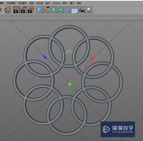 C4D怎么制作环环连接(c4d环形)