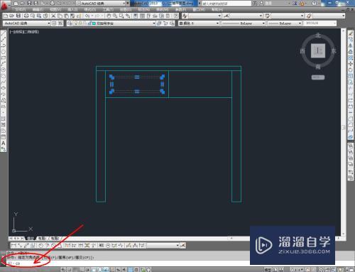 CAD如何制作双抽写字台平面图？