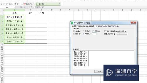 Excel表格怎么分列(excel表格怎么分列成两列)