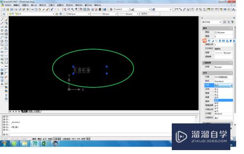 AutoCAD 2007，调整输入文字的相关特性