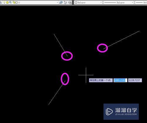 CAD三点画圆命令怎么用(cad三点画圆命令怎么用的)