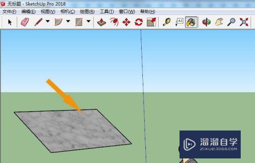 SketchUp2018中如何给图形添加材质？