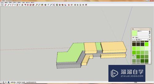 SketchUp怎么调整材质颜色和透明度