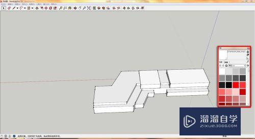 SketchUp怎么调整材质颜色和透明度