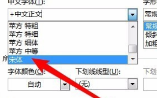 怎样将Word中的默认字体设置成宋体？