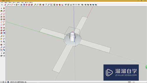 SketchUp怎么创建吊扇模型