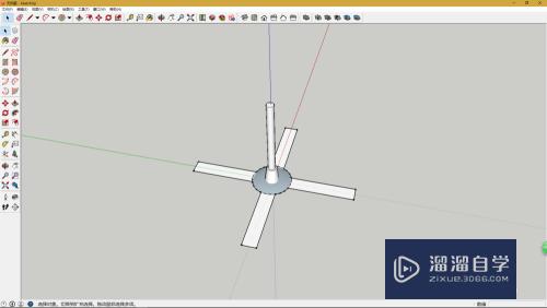 SketchUp怎么创建吊扇模型