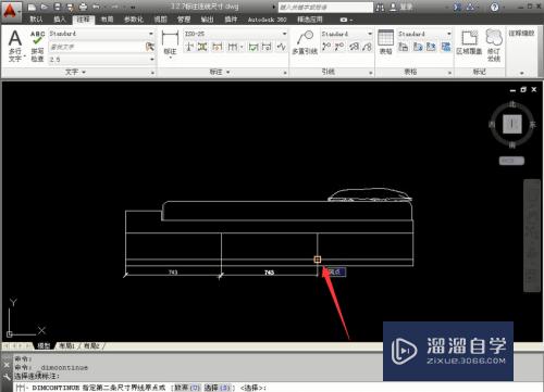 CAD怎么标注连续尺寸(cad怎么标注连续尺寸图形)