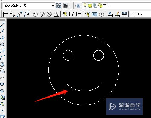 CAD怎样绘制笑脸图案(cad怎样绘制笑脸图案视频)