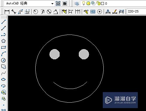 CAD怎样绘制笑脸图案(cad怎样绘制笑脸图案视频)