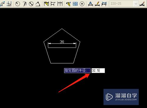 CAD怎样绘制只一个尺寸的多个多边形和圆？