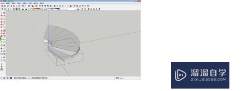 如何用SketchUp2014画旋转楼梯？