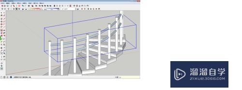 如何用SketchUp2014画旋转楼梯？