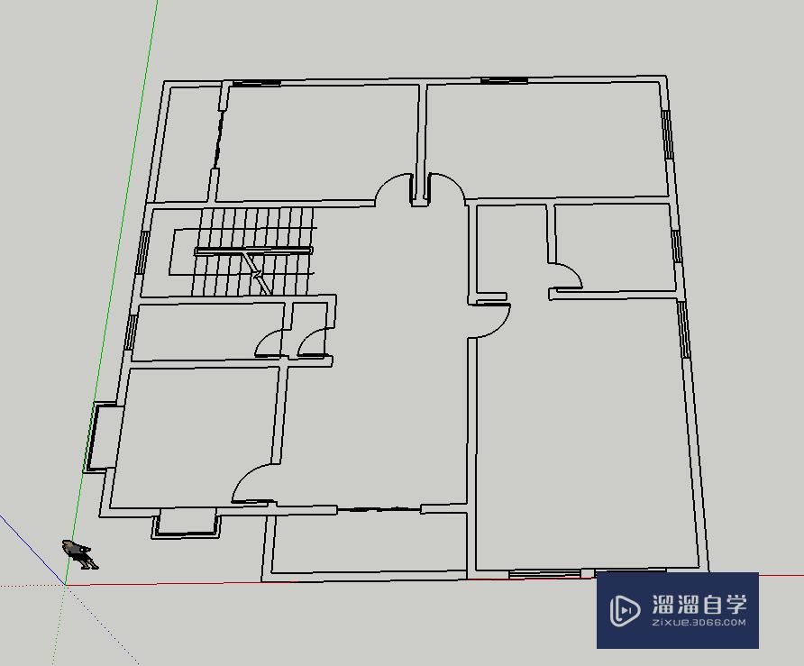 在SketchUp 中如何导入建筑平面图？