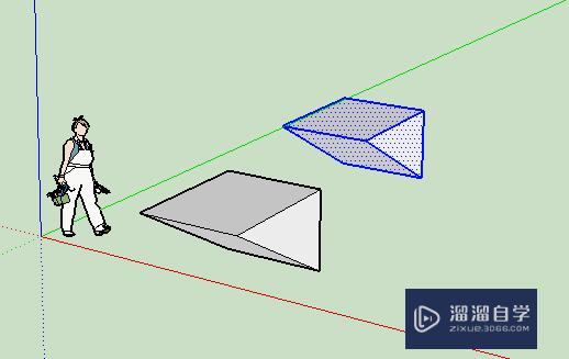 在SketchUp里面怎么对模型进行对称复制？