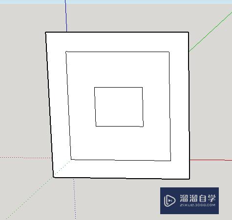 草图大师使用偏移工具偏移面的大小形成新的面