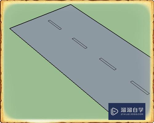 草图大师中怎么绘制沥青道路？