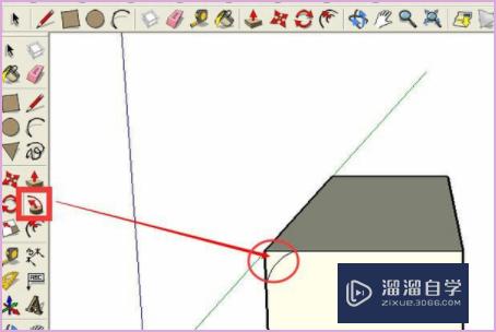 在SketchUp草图大师里面如何画一个圆角矩形？