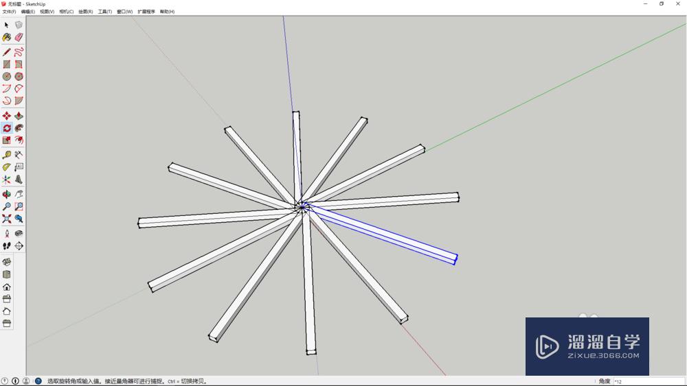 SketchUp绘制环形阵列