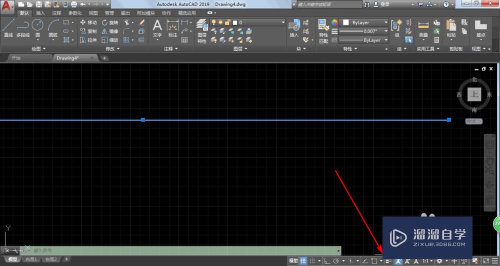 AutoCAD2019怎么修改设置线宽？