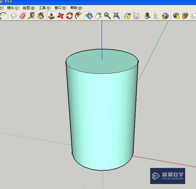 SketchUp草图大师怎么画内空圆柱